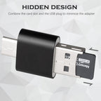 USB C and USB A Micro SD Card Reader 2 in 1 Dual Connector TF Memory Card Adapter OTG Converter for Android Phone iPad MacBook PC Laptop Dash Cam
