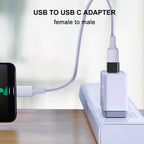 USB C to USB 2.0 Adapter Type C Male to USB A Female OTG Converter Compatible with Laptops Tablets Smartphones