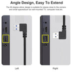 USB 3.0 Extension Cable Male to Female 90 Degree Right Angle 25cm 5Gbps SuperSpeed for PC Laptop Hard Drive Keyboard Mouse USB Hub