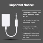 3.5mm AUX to USB 2.0 Adapter for Car MP3 Decoder – 15cm Cable, Play USB Flash Drive Music via Car AUX-IN Port