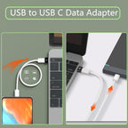 USB to USB C Adapter 6A Fast Charging Type C Female to USB 3.0 A Male Converter 5Gbps Aluminum Connector for Car Charger PC Laptop Wall Charger Power Bank