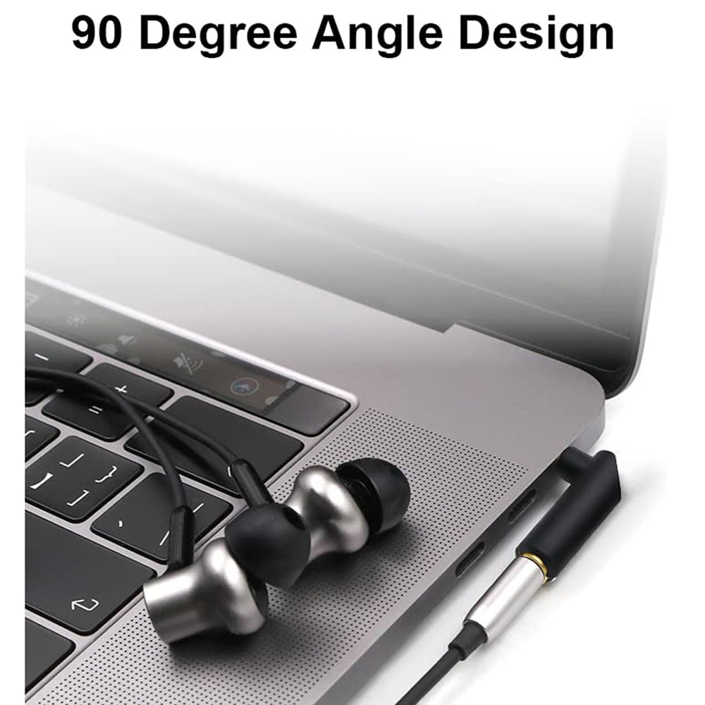 3.5mm Right Angle Adapter Male to Female 90 Degree Gold Plated TRRS AUX Connector for Headset Microphone Tablet Game Controller