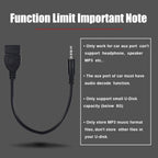 3.5mm AUX to USB Adapter Cable – Play USB Flash Drive Music in Car (Requires AUX Decode Function)