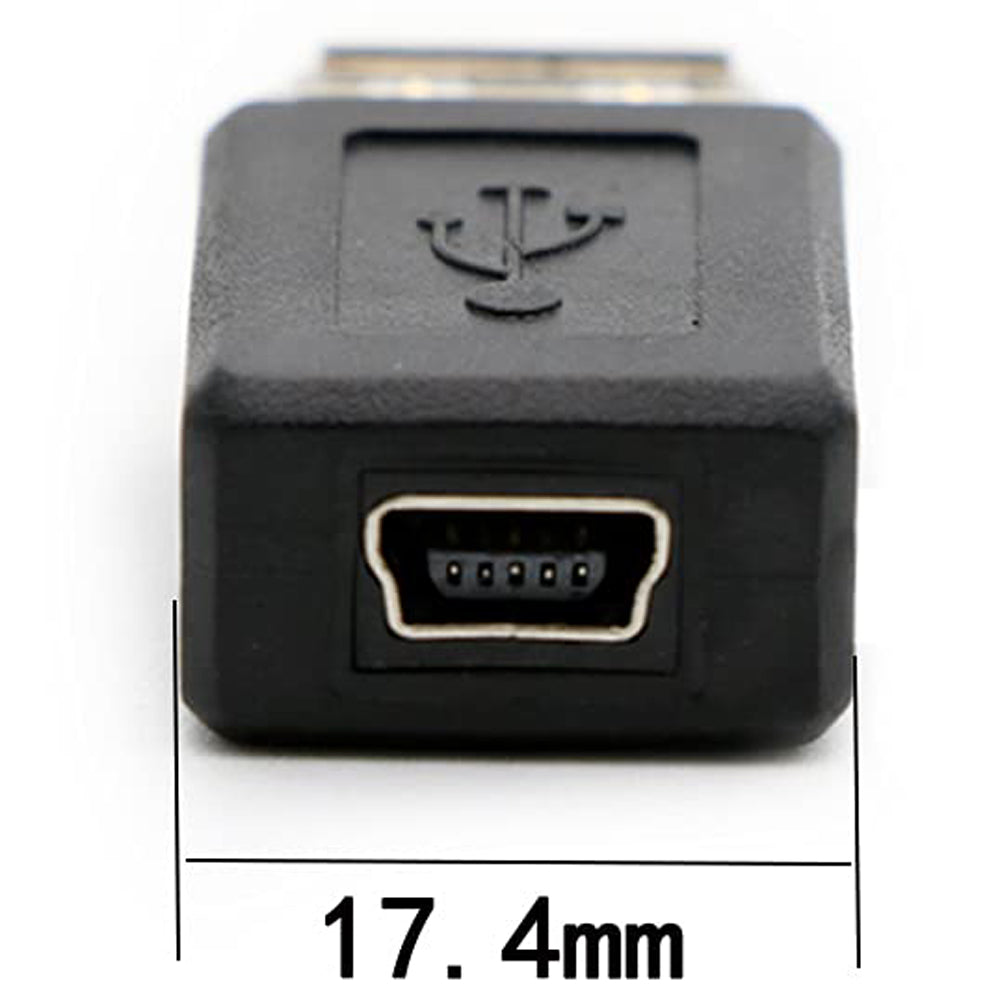 USB 2.0 Type A Female to Mini USB B 5-Pin Female Adapter Converter