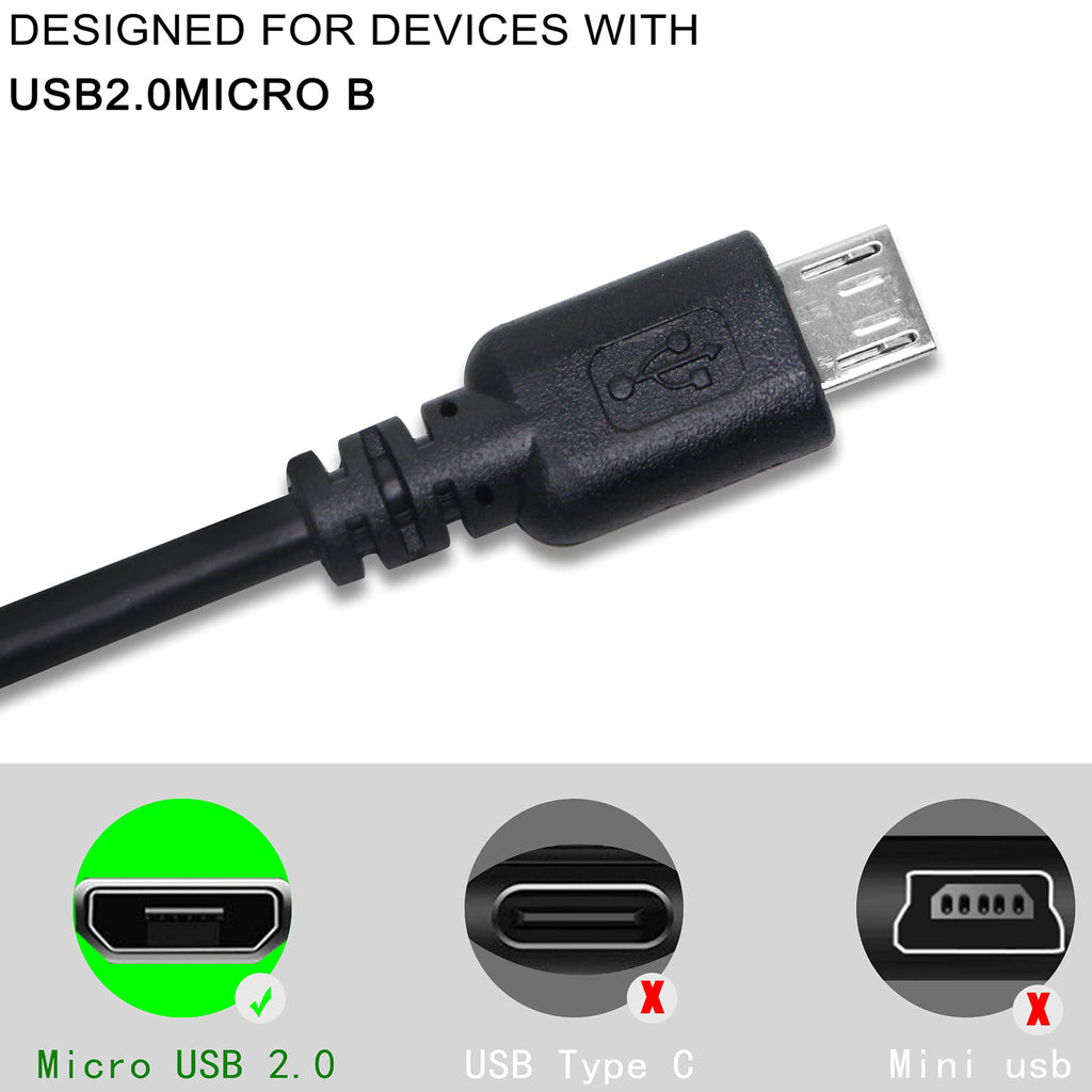 USB A to Dual Micro USB Y Splitter Cable 30cm Charge and Sync Two Micro USB Devices One Port Data and Charge One Port Charge Only