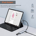 5 in 1 USB C Hub with SD Card Reader Dual USB A and Type C Adapter 5Gbps USB 3.0 Micro SD TF Aluminum Splitter for MacBook Pro Air iPad PC Laptop
