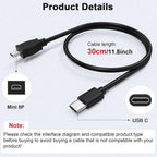 USB C to UC E6 Camera Cable for Nikon DSLR Coolpix D3300 D3200 D5300 D7200 D750 and Sony Panasonic 8 Pin Mini USB to Type C Photo Transfer Cord for iPhone 16 15 iPad