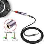 2.5mm Male to 3.5mm Female Audio Adapter Headphone Aux Converter Compatible with Audio-Technica ATH-M40X M50X Sennheiser HD598 HD599