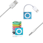 3.5mm to USB Charger & Sync Cable for iPod Shuffle – Compatible with 3rd, 4th, 5th, 6th & 7th Generation, Replacement Data Cord