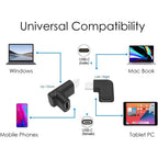 USB C Angle Adapter 90 Degree USB C Type C Male to Female Adapter, Right Left Up Down Angled USB-C USB 3.1 Type-C Extension Laptop, VR, Smartphones & Tablet (Left/Right & Up/Down)
