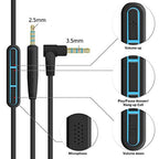 Replacement Audio Cable for Bose QC25 QC35 Headphones – 1.4m TPU Cord, Inline Mic & Volume Control, 3.5mm to 2.5mm