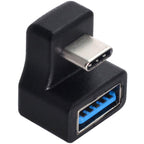 180 Degree U Shape Back Angled USB C OTG to USB 3.0 Female Adapter 5Gbps Type C Extension Converter for Phone Tablet Flash Drive