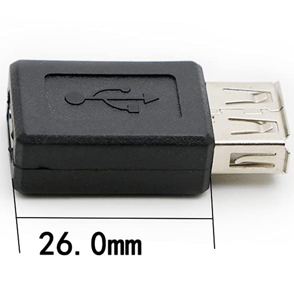 USB 2.0 Type A Female to Mini USB B 5-Pin Female Adapter Converter
