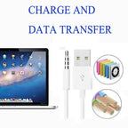 3.5mm to USB Charger & Sync Cable for iPod Shuffle – Compatible with 3rd, 4th, 5th, 6th & 7th Generation, Replacement Data Cord