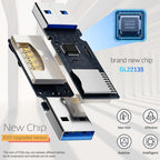 USB SD Card Reader 2 in 1 Dual Slot Flash Memory Adapter Micro SD TF SDHC SDXC USB 2.0 for PC Laptop Desktop Camera Dash Cam Trail Camera