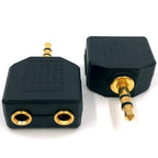 3.5mm Headphone Splitter 1 Male to 2 Female Audio Y Adapter Share Music with Two Headphones 1/8 Inch AUX Connector