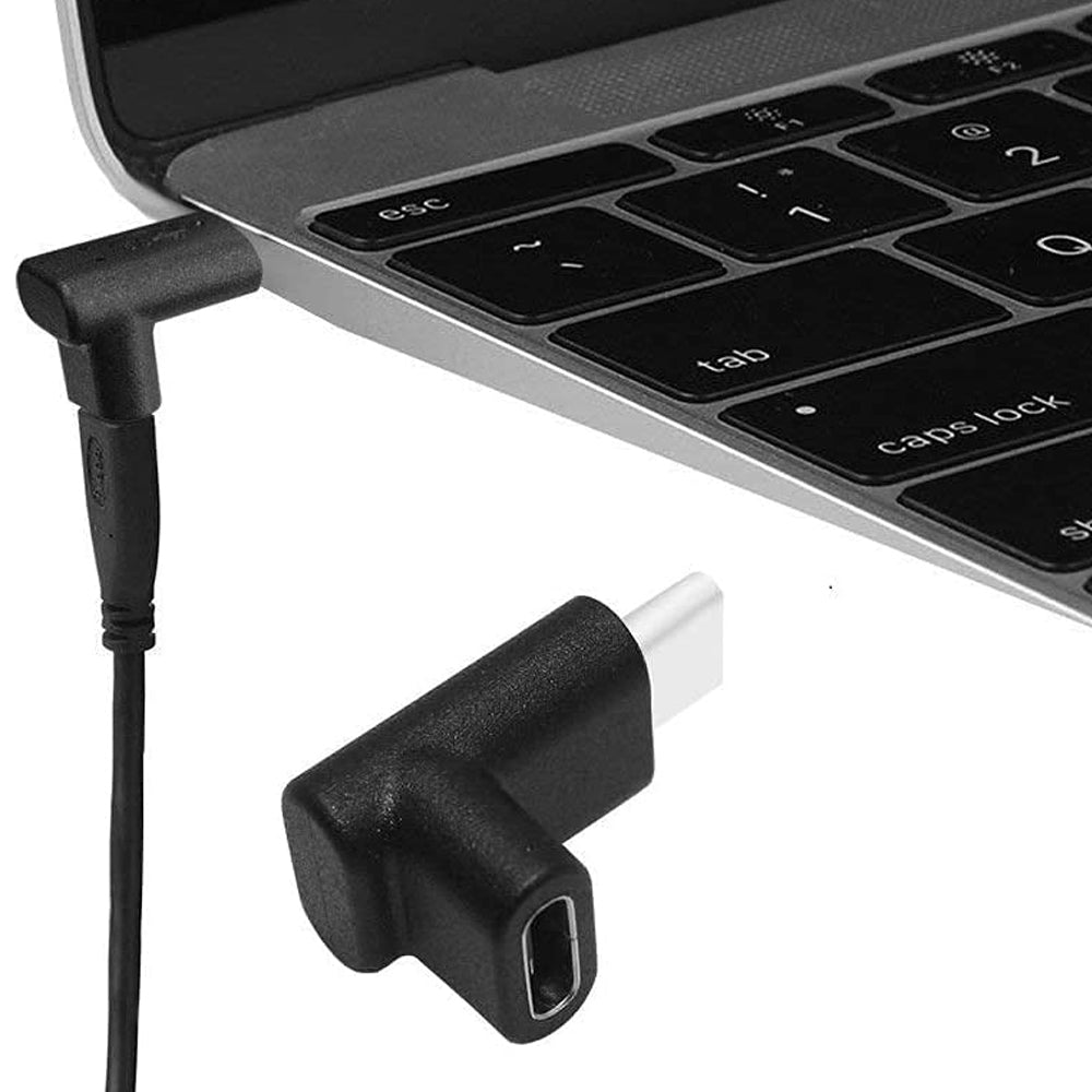 USB C Angle Adapter 90 Degree USB C Type C Male to Female Adapter, Right Left Up Down Angled USB-C USB 3.1 Type-C Extension Laptop, VR, Smartphones & Tablet (Left/Right & Up/Down)