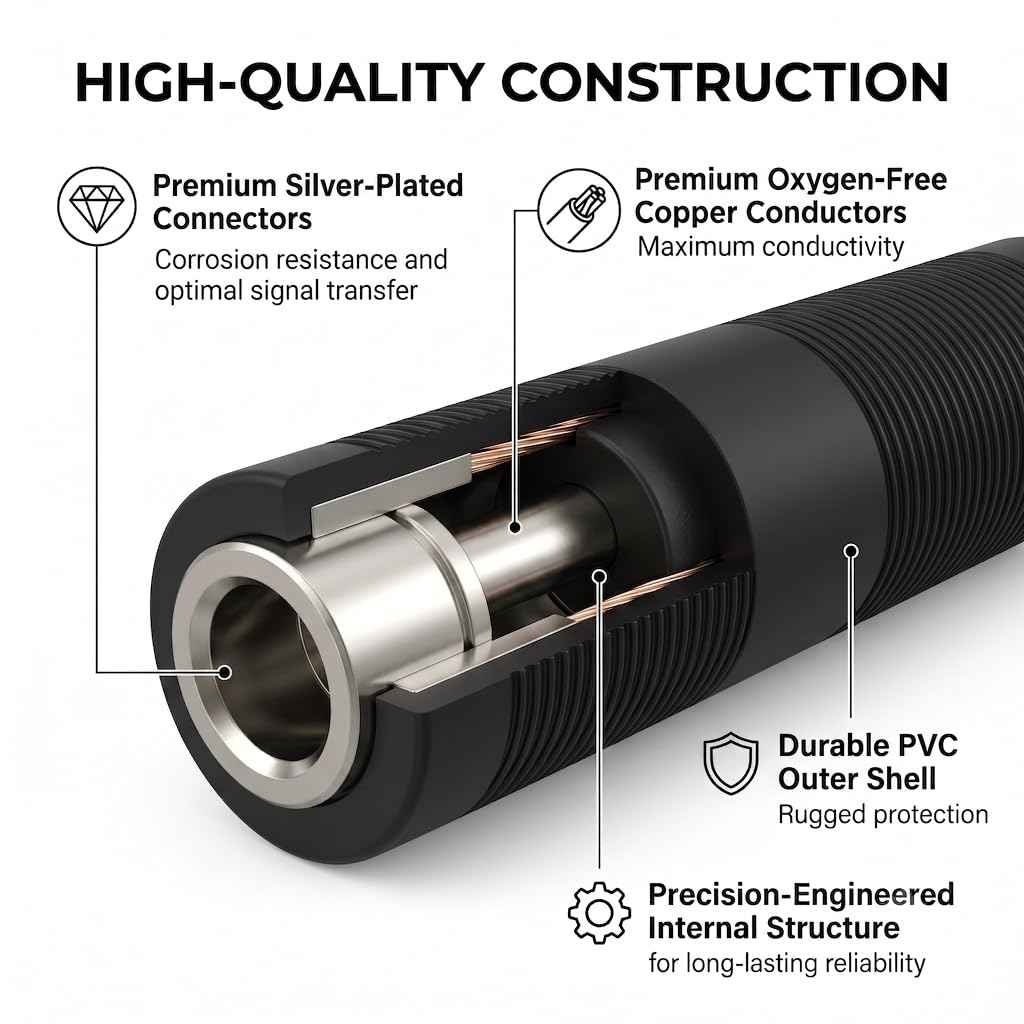 6.35mm Female to Female Coupler 1/4 Inch TRS TS Audio Joiner Adapter Extend Guitar Instrument Cables for Amplifier Speaker Mixer