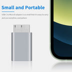 USB C to Micro B Adapter 5Gbps Type C to Micro USB 3.0 Adapter for External Portable Hard Drive SSD HDD Data Transfer and Charging