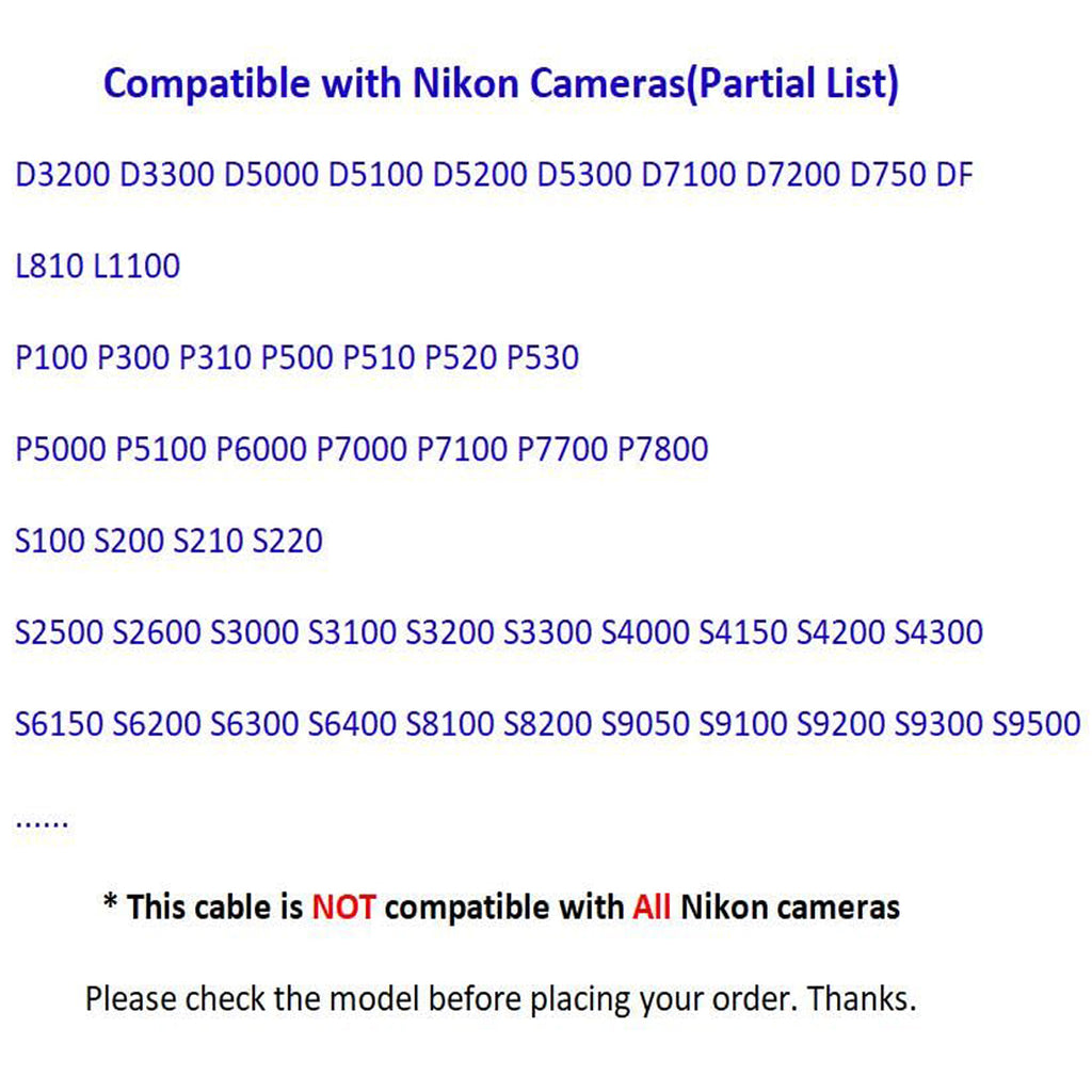 USB C to UC E6 Camera Cable for Nikon DSLR Coolpix D3300 D3200 D5300 D7200 D750 and Sony Panasonic 8 Pin Mini USB to Type C Photo Transfer Cord for iPhone 16 15 iPad
