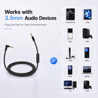 Replacement Audio Cable for Beats Studio Solo Pro Headphones – 1.4m TPU Cord, Inline Mic & Remote, 3.5mm
