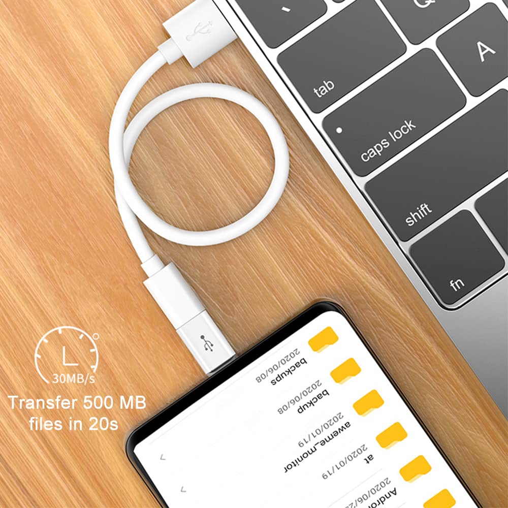 Micro USB to USB C Adapter Type C Male to Micro Female OTG Converter Compatible with Laptops Tablets Smartphones