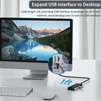 4-Port USB 3.0 Hub – 5Gbps Data Transfer LED Indicator Ultra-Slim 1cm No Charging for USB-A Laptops and PCs