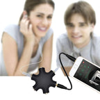 3.5mm Headphone Splitter 5 Way 1 Male to 5 Female Audio Hub Share Music with 5 Headphones for Phone Laptop Tablet