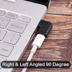 USB C Male to Female 90 Degree Adapter Type C Angled Extension Connector Compatible with Laptops Tablets Phones