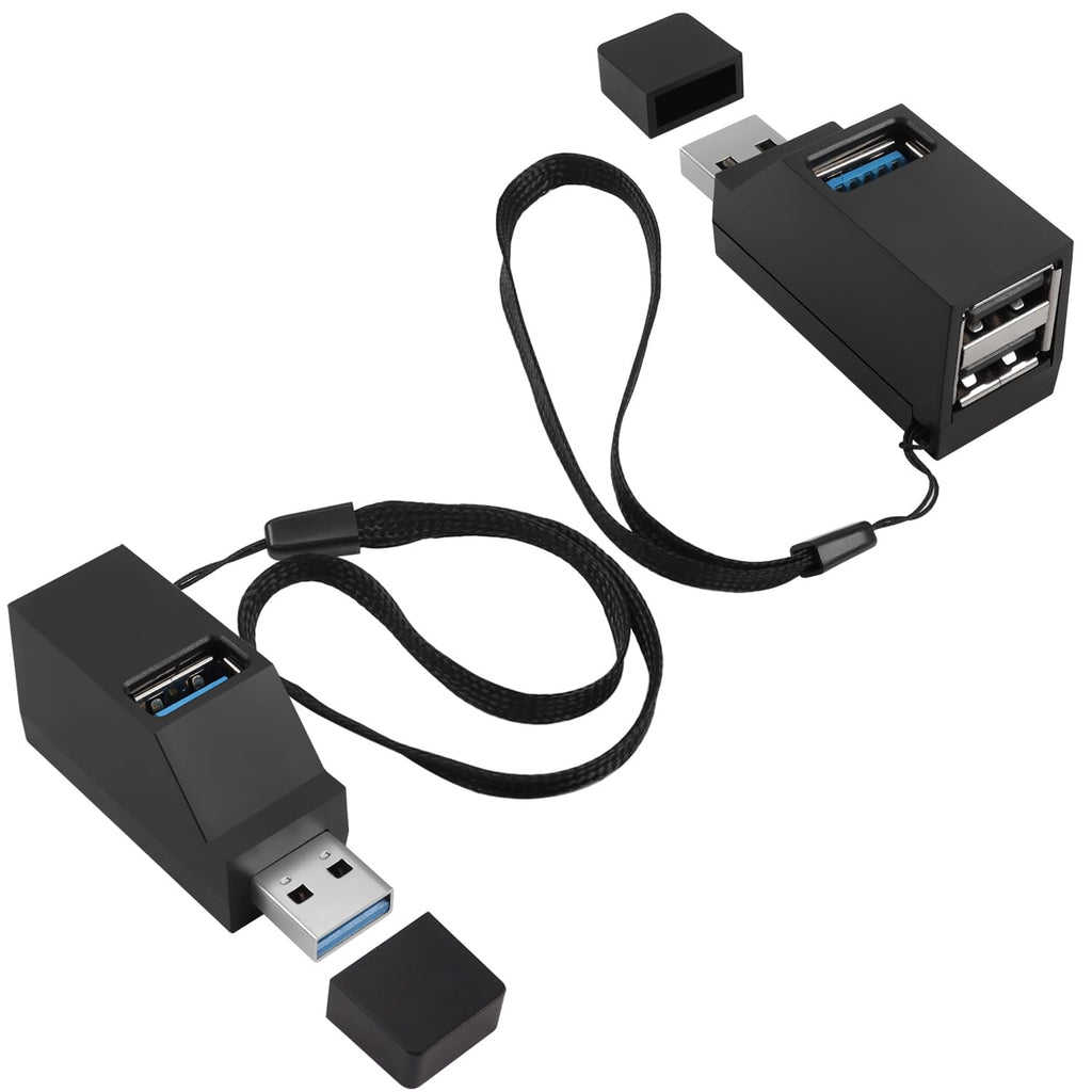 3 Port Portable USB Hub 1 USB 3.0 2 USB 2.0 90 Degree Data Splitter Adapter for PC Laptop MAC