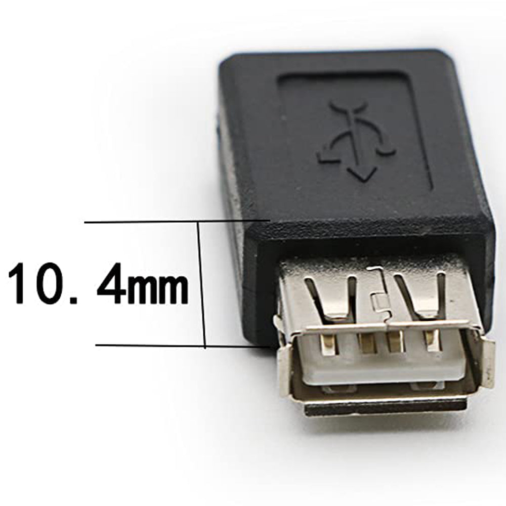 USB 2.0 Type A Female to Mini USB B 5-Pin Female Adapter Converter