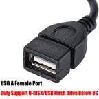 3.5mm AUX to USB Adapter Cable – Play USB Flash Drive Music in Car (Requires AUX Decode Function)