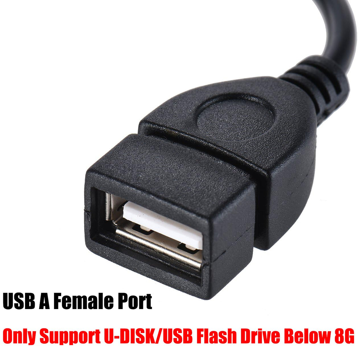 3.5mm AUX to USB Adapter Cable – Play USB Flash Drive Music in Car (Requires AUX Decode Function)