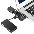USB 2.0 Hub 4-Port 480Mbps, 90°/180° Rotatable, Plug & Play USB Splitter for Laptop, PC, Flash Drive, Keyboard, Mouse – Windows/Mac/Linux