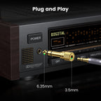 6.35mm to 3.5mm Headphone Adapter – Gold-Plated 1/4 to 1/8 Stereo Audio Jack Converter for Piano, Guitar & Amp