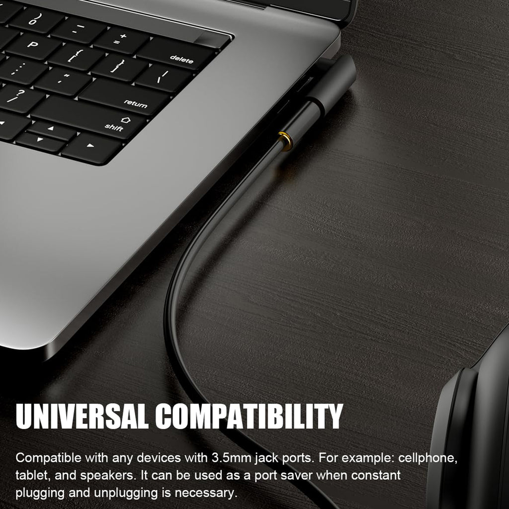 3.5mm Right Angle Adapter Male to Female 90 Degree Gold Plated TRRS AUX Connector for Headset Microphone Tablet Game Controller