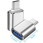 USB C to USB 3.1 Adapter Type C Male to USB Female OTG Converter Compatible with Laptops Tablets Smartphones