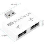USB Splitter 1 Male to 2 Female Extension Adapter USB 2.0 Hub Dual Port Charging Converter for Devices