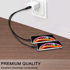 USB A to Dual Micro USB Y Splitter Cable 30cm Charge and Sync Two Micro USB Devices One Port Data and Charge One Port Charge Only