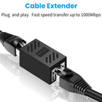 RJ45 Coupler Female to Female Ethernet Cable Extender Cat7 Cat6 Cat5e Cat5 Inline Adapter Gigabit 10Gbps Shielded Network Connector for Router Modem Switch PC