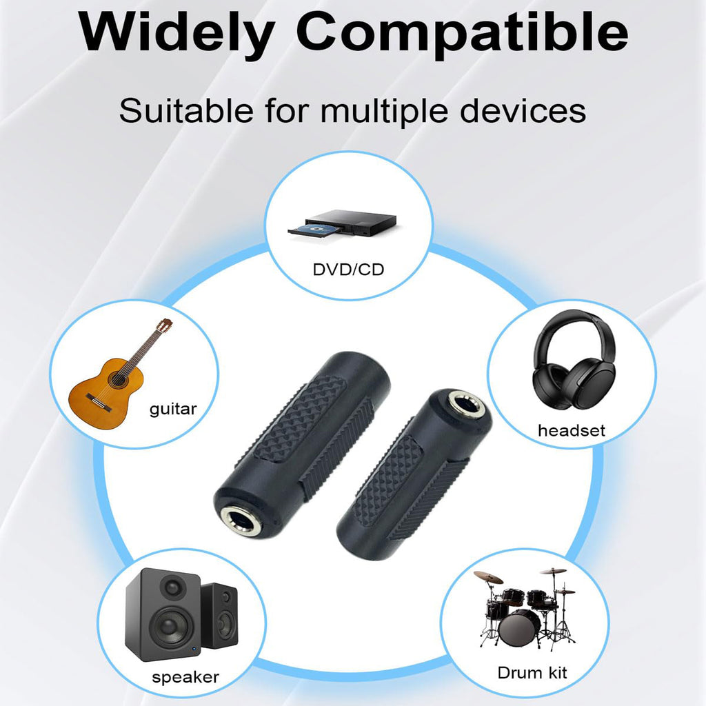 3.5mm Stereo Female to Female Coupler 1 8 Inch TRS Audio Jack Adapter for Headphones Earphones Headsets Tablets MP3 CD DVD Players Cable Extension