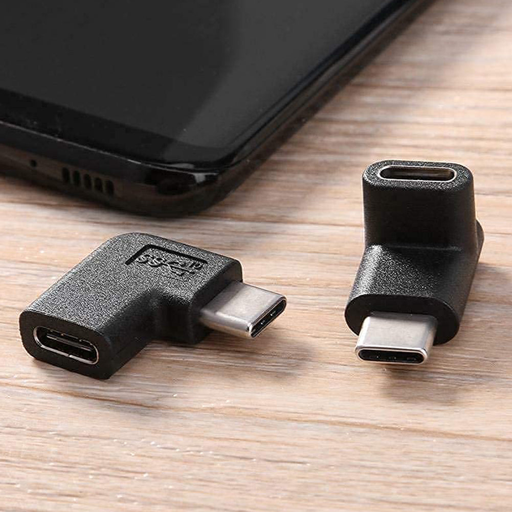 USB C Angle Adapter 90 Degree USB C Type C Male to Female Adapter, Right Left Up Down Angled USB-C USB 3.1 Type-C Extension Laptop, VR, Smartphones & Tablet (Left/Right & Up/Down)