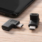 USB C Angle Adapter 90 Degree USB C Type C Male to Female Adapter, Right Left Up Down Angled USB-C USB 3.1 Type-C Extension Laptop, VR, Smartphones & Tablet (Left/Right & Up/Down)