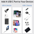 USB 3.0 Type A Male to Type C Female Adapter Cable 5Gbps 5V 3A Fast Charge Data Converter for PC Laptop Keyboard Mouse Flash Drive