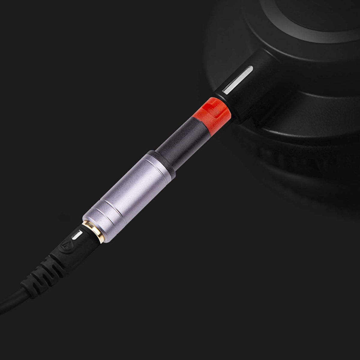 2.5mm Male to 3.5mm Female Audio Adapter Headphone Aux Converter Compatible with Audio-Technica ATH-M40X M50X Sennheiser HD598 HD599