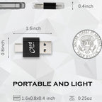 USB C and USB A Micro SD Card Reader 2 in 1 Dual Connector TF Memory Card Adapter OTG Converter for Android Phone iPad MacBook PC Laptop Dash Cam