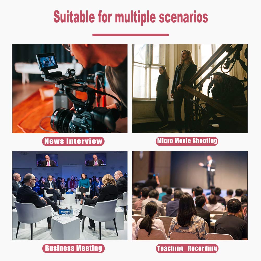 3.5mm TRS Male to Male Coiled Microphone Cable Right Angle Plug for Camera Wireless Mic Receiver DSLR Camcorder Compatible with Rode SC2