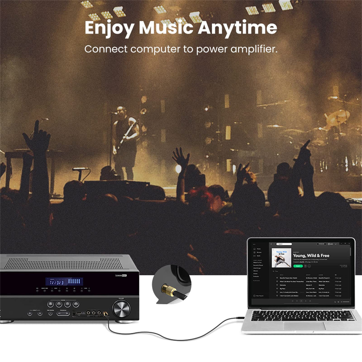 6.35mm to 3.5mm Headphone Adapter – Gold-Plated 1/4 to 1/8 Stereo Audio Jack Converter for Piano, Guitar & Amp