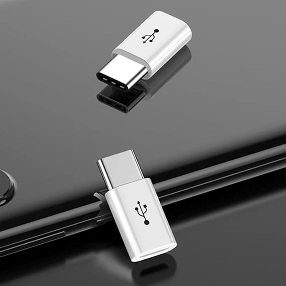 Micro USB to USB C Adapter Type C Male to Micro Female OTG Converter Compatible with Laptops Tablets Smartphones