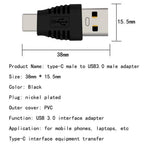 USB C Male to USB 3.0 Type A Male Adapter 5Gbps 3A Converter Connector Compatible with PC Laptop Smartphone